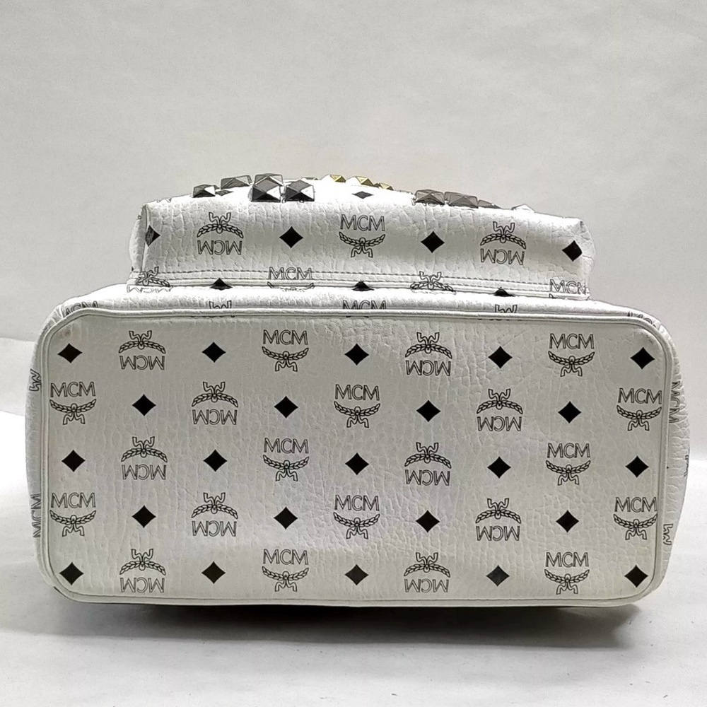 MCM Backpack White PVC - Picture 4 of 8